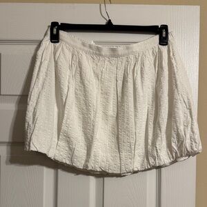 Aerie White bubble mini skirt